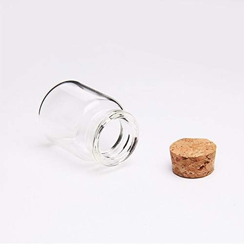 Danmu Art 20pcs 15ml 30mm x 40mm Vials Mini Tiny Glass Bottles Jars with Cork Stoppers