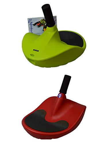 Unbekannt Set AlpenGaudi AlpenGaudi Kunststoffunststoffrodel AlpenZipfel,rot und grün, 57cm Bob Rodel Zipfelbob bis 100Kg belastbar Zipfel