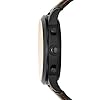 Fossil Men's 42mm Collider Stainless Steel and Leather Hybrid HR Smart Watch, Color: Black, Brown (Model: FTW7008)