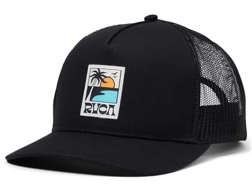 RVCA Mens Palm Set Trucker Black One Size