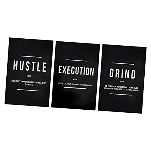 Póster de pared inspirador CHILDWEET de tejido no tejido con frases en 3 piezas