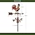 Good Directions Bantam Red Rooster Weathervane 1975RED - Pure Copper Hand Finished Multi-Color Patina, Medium