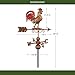 Good Directions Bantam Red Rooster Copper Weathervane, Hand Finished Multi Color Patina