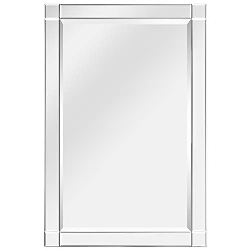 Empire Art Direct Modern Squared Corner Rectangle Wall Mirror for