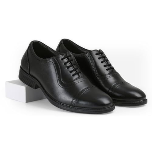 Image of Chardonnay Men's Leather Oxford Formal Shoes | Comfortable Cushioned Dress Shoes for Office & Business