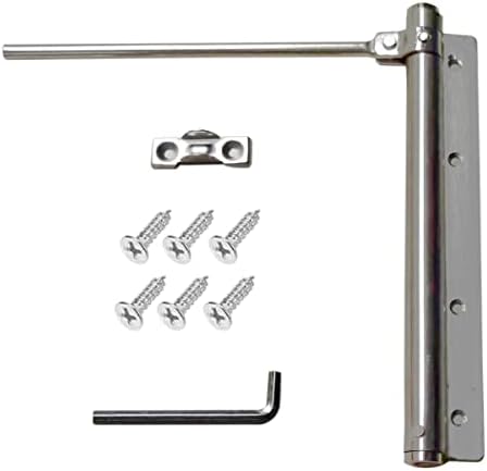 HENGXIA Automatic Sensor Door Closer, 1 Pack Multifunctional Door Closer, Residential Commercial Auto Door Closer with (Stainless Steel） (Cylindrical)