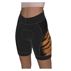 ZYAGH Radsport Shorts Damen-Radhose, Fahrradausrüstung, Rennbekleidung, Malerei, Damen-Befreiungshose Fur MäNner(Black,XXL)