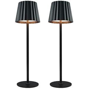 Led Tischleuchte Kabellos mit 3 Lichtfarben, 2 Stück Outdoor Tischlampe Kabellos IP54 Wasserdicht, Led Tischlampe Akku USB Aufladbar Einstellbare Helligkeit für Wohnzimmer, Camping, Bar