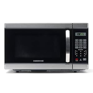 Farberware Countertop Microwave 1000 Watts, 1.1 Cu. Ft. – Microwave Oven With LED Lighting and Child Lock – Perfect for Apartments and Dorms – Easy Clean Stainless Steel