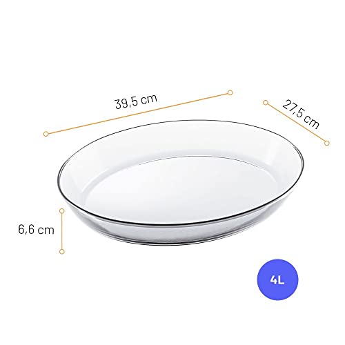 Oval Glass Oven/Baking Dish - 4.4 Litre - Image 3