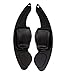 Steering Wheel Paddles Shifters Extensions Compatible With Volkswagen Golf 5 6 MK5/6 GTI/GTX/GT-TSI/R32/R Eos Jetta Passat CC Polo 6R Sharan Tiguan Touareg Touran Scirocco Beetle Seat Leon(Black)+1