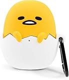 iFace Hello Kitty & Friends Cute AirPods Case Compatible with 1st / 2nd Gen. - Silicone Protective Cover [Carabiner Clip Included] [Wireless Charging Compatible Cover] - Gudetama
