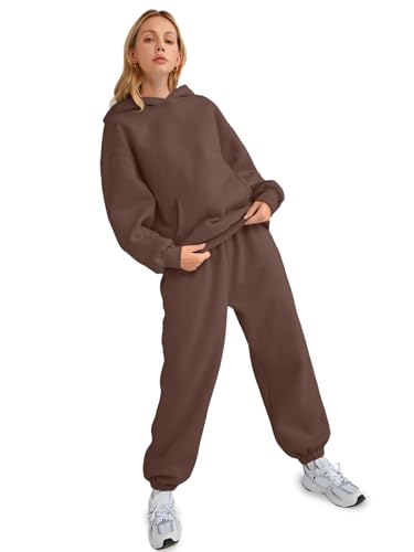 Image of AUTOMET Womens 2 Piece Lounge Sweatsuit Fall Fashion Matching Sweat Sets | Oversized Fall Hoodies & Baggy Jogger Sweatpants Fashion 2026 Outfits