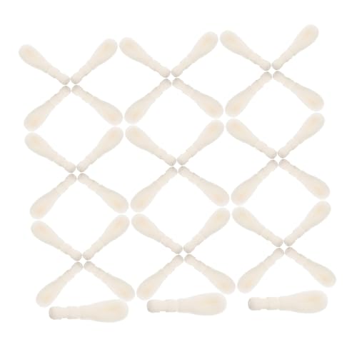 WRITWAA 50 Pcs Lip Brush Replacement Head Soft Flocking Cotton Tip for Makeup Brush Easy to Replace Travel Size Refill