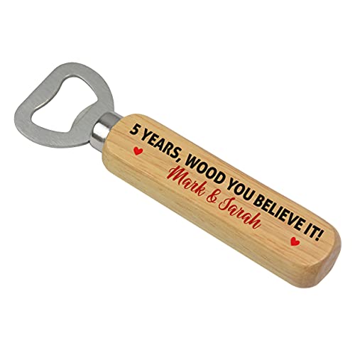 PERSONALISED 5th Wedding Anniversary Gifts for Husband 5 Years Wood