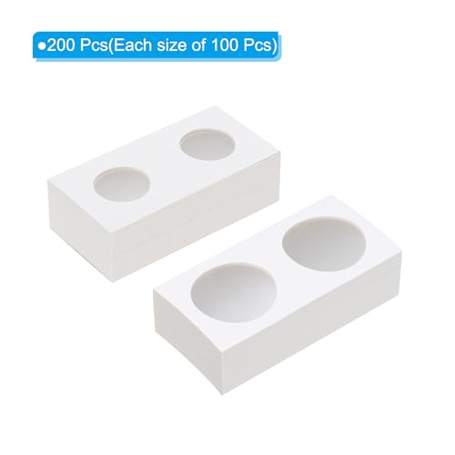 Patikil 200 fundas para monedas de papel 27.5-37mm miniatura 3