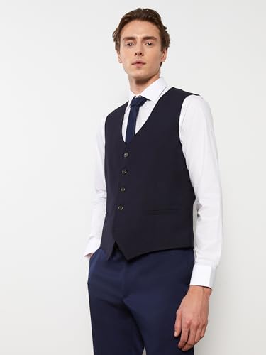 LC WAIKIKI Men Slim Fit Classic Vest, 52, Navy