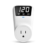 BSEED Voltage Protector Electronic Surge Protector Outlet, 1800W Wall Surge Protector for Refrigerator, TV, PC, Home Appliance, Voltage Regulator with LED Display Screen, Adjustable, 15A, 120V, 1 Pack