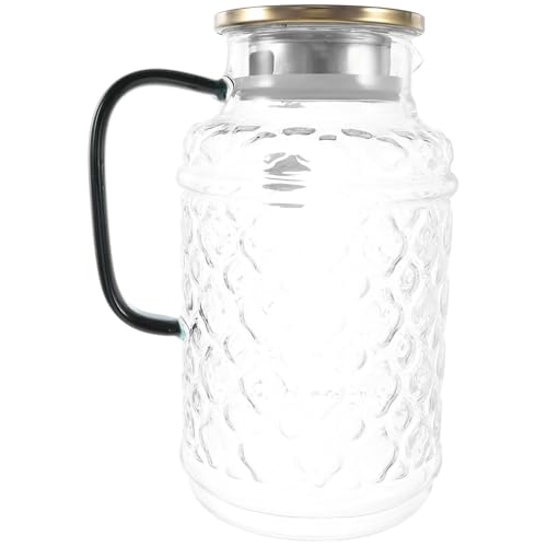 ABOOFAN lata cafe jarra cerveza jarras jarra de cerveza matraz para agua caliente hervidor de té eléctrico jarra de bebida con tapa contenedor de agua sala de estar Vidrio Transparent