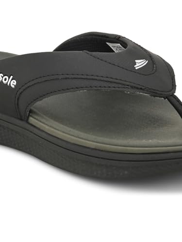 Image of Lightweight Comfort Summer Trendy Premium Stylish Black Flip Flops For Men