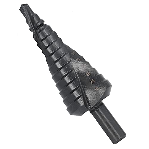 ZAWELIYO 6-30mm Metal Step Drilling Bit, Split Tip for Automatic Deburring, High Speed Steel Step Drill Bit for Iron, Wood, PVC, Aluminium Alloy