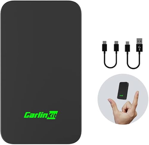 CarlinKit Adaptador CarPlay inalámbrico 5.0 para CarPlay con cable incorporado y autos Android con cable. Dongle inalámbrico CarPlay Convertir con
