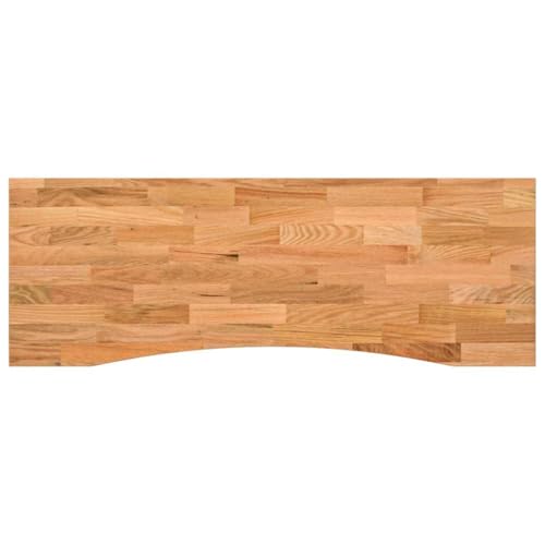 vidaXL Piano Scrivania Marrone Chiaro 140x60x2,5 cm in Rovere Massello, Piano di Lavoro, Piano di Lavoro Bagno, Piano di Lavoro Garage