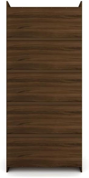 Miniatura 9 de Eden Home Juego de armario modular abierto contemporáneo de 3 piezas de madera en marrón