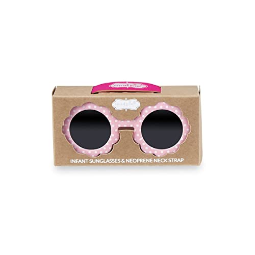 Mud Pie Baby Girls' Toddler Sunglasses Round, Pink Flower, 2T2