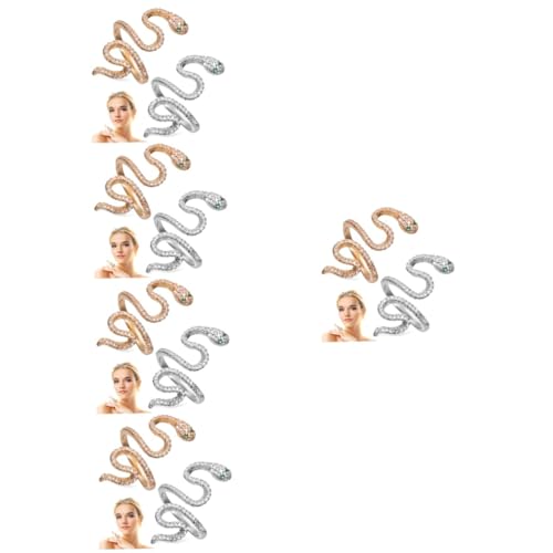 Serpent de anneaux chic pour femme bague ajustable en acier pour soirée