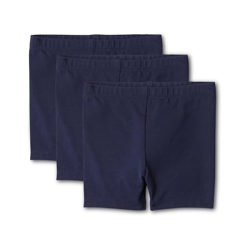 Amazon Essentials Baby Girls Cotton Stretch Jersey Bike Shorts Pack of 3 Navy 4T
