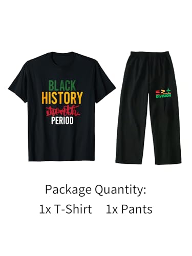 Image of Black History Pajamas, Graphic Matching Sets for Women, Magic Afro American Natural Hair Vintage Melanin T-Shirts and Pants