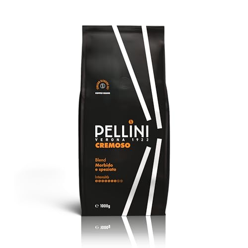 Pellini N.9 Cremoso, Café en Grano para Espresso 1kg, Mezcla de Arábica y Robusta de Sabor Rico y Armonioso, Tueste Medio