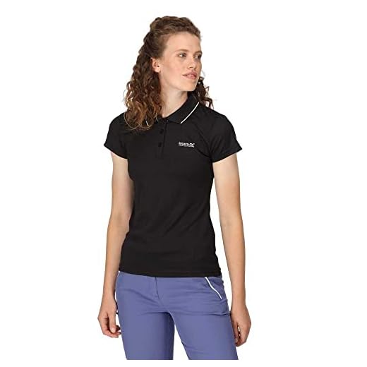 Regatta Femme Maverick V Active Shirt Polo, Noir, 38 EU