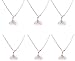 Mermaid Party Favor Necklaces, Great Friendship Necklaces or Mermaid Birthday Gifts, Silver, Pack of 6
