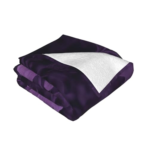 Couverture flanelle violette 203x152 cm jeté de canapé chaud et doux - 5