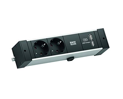 Preisvergleich Produktbild BACHMANN Desk Rail / 2X Schutzkontakt / 1x USB Charger