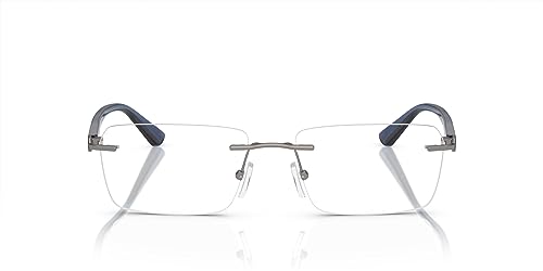 A|X ARMANI EXCHANGE Men's AX1064 Rectangular Prescription Eyewear Frames, Matte Gunmetal/Demo Lens, 56 mm