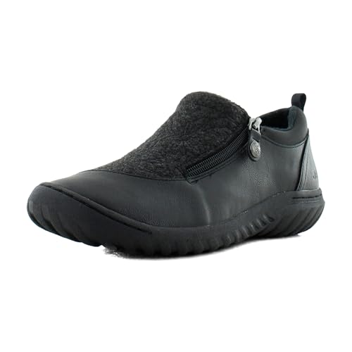 Image of JBU Women's Elodie Comfortable Casual Flexible Arch Support APMA Accepted Side-Zip Walking Flat