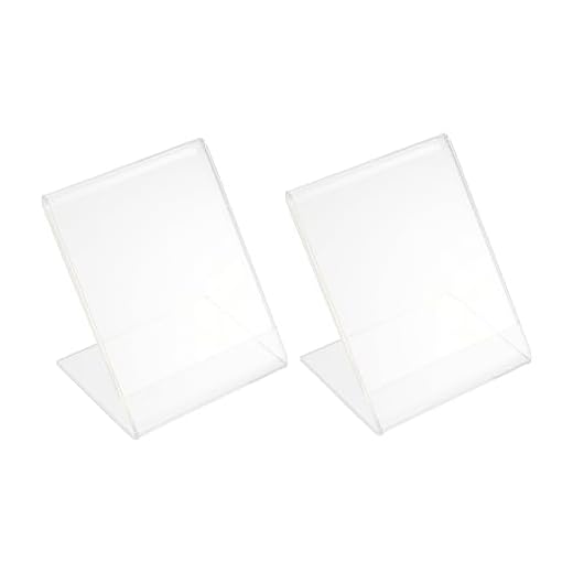 BELLIFFY 4 Pz Qr Code Porta Segnaletica Trasparente Porta Codice Qr Supporto Per Menu Da Tavolo Titolari Di Carte Di Nome Porta Segnaletica Da Tavolo Supporto Per Display Del Menu Plastica