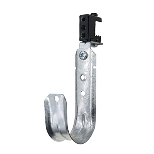 Xadnitu Cable Support J Hook with Beam Clamp, 2' Heavy Duty Metal Wire Cable Support J-Hook Hangers...