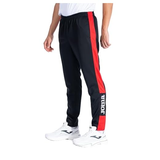 Joma Championship IV Pantalones, Hombre, Negro Rojo, L