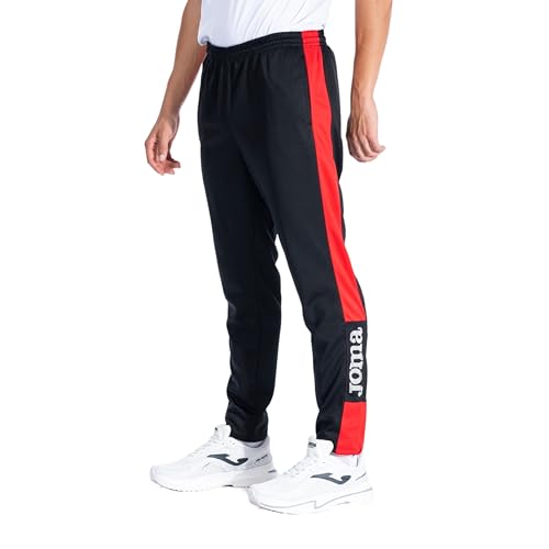 Joma Championship IV Pantalones, Hombre, Negro Rojo, M