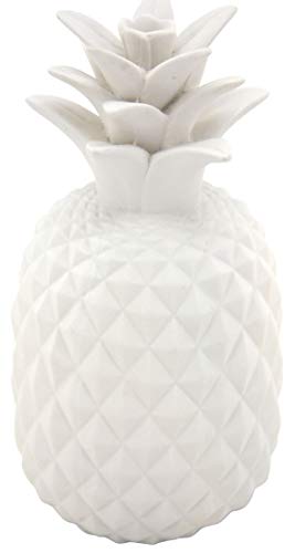 AUBRY GASPARD - Ananas Déco en Résine Blanche - Dimensions 12 x 12 x 24 cm - Élégance Moderne pour Décoration Intérieure - Poids 0,63 kg - Idéal pour Une Touche...
