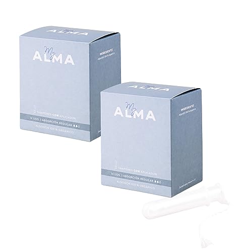 Tampones con Aplicador Regular - Algodón 100% Orgánico - Hipoalergénicos, Sin Tóxicos - Flujo Moderado, Máxima Protección - Fabricados en Europa