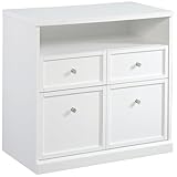 Pemberly Row 4-Drawer Modern Engineered Wood Storage Cabinet in White