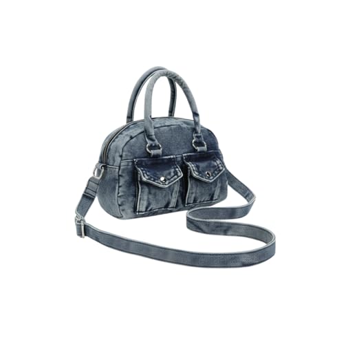 Image of Eco Right Denim Shoulder Bag for Women, Hand Bags for Girls Stylish, Women Handbags with Zipper Pocket
