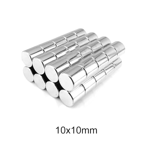 Ø10x10 mm Neodyum Yuvarlak Mıknatıs, (10 Adet)