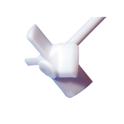 13852-15 Stainless Steel Stir Shaft with 70 mm PTFE Four Blade Screw Propeller, 10 mm Outside Diameter, 400 mm Length, 22 mm High Blades