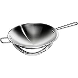 AEG Fusion-Wok - Olla Wok + Soporte, Talla única, Acero Inoxidable